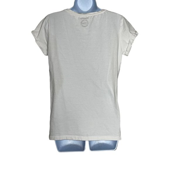 Rare Walt Disney Mickey Minnie Kissing London Great Britain Flag Tee T-Shirt L - Picture 6 of 9